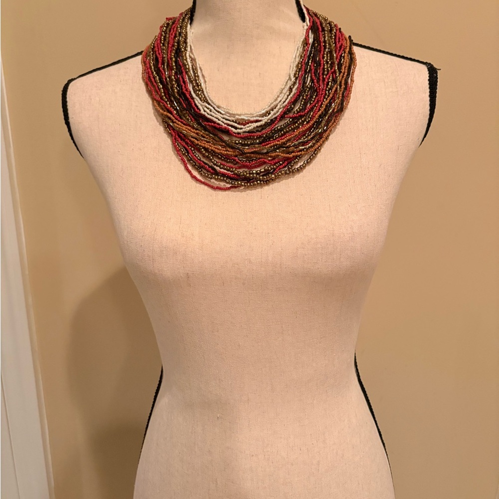 Elegant Multistrand Sea Beads Necklace, Bracelet and Color Necklace (3 SOLD Set)